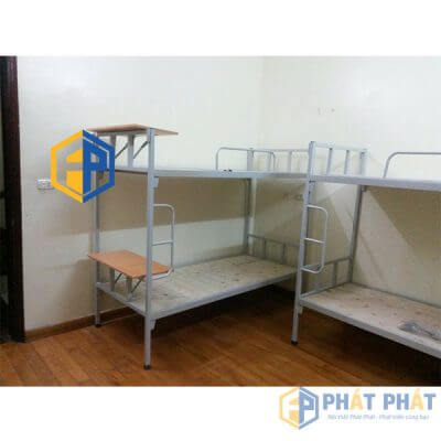 Giường Tầng Sắt Có Bàn GTB01