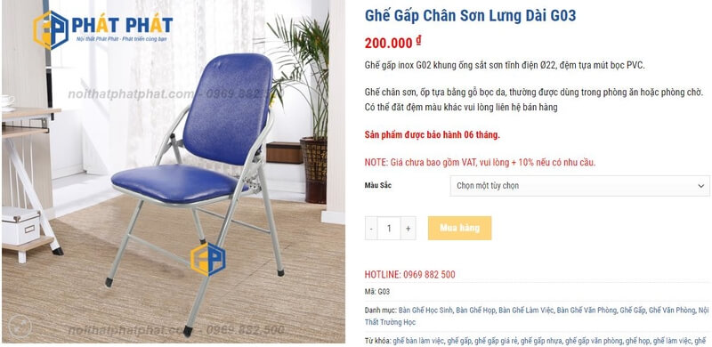 Địa chỉ bán ghế gấp giá rẻ uy tín tại Hà Nội - NT Phát Phát 