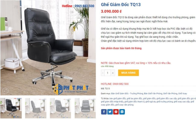 Những mẫu ghế xoay trưởng phòng - 1