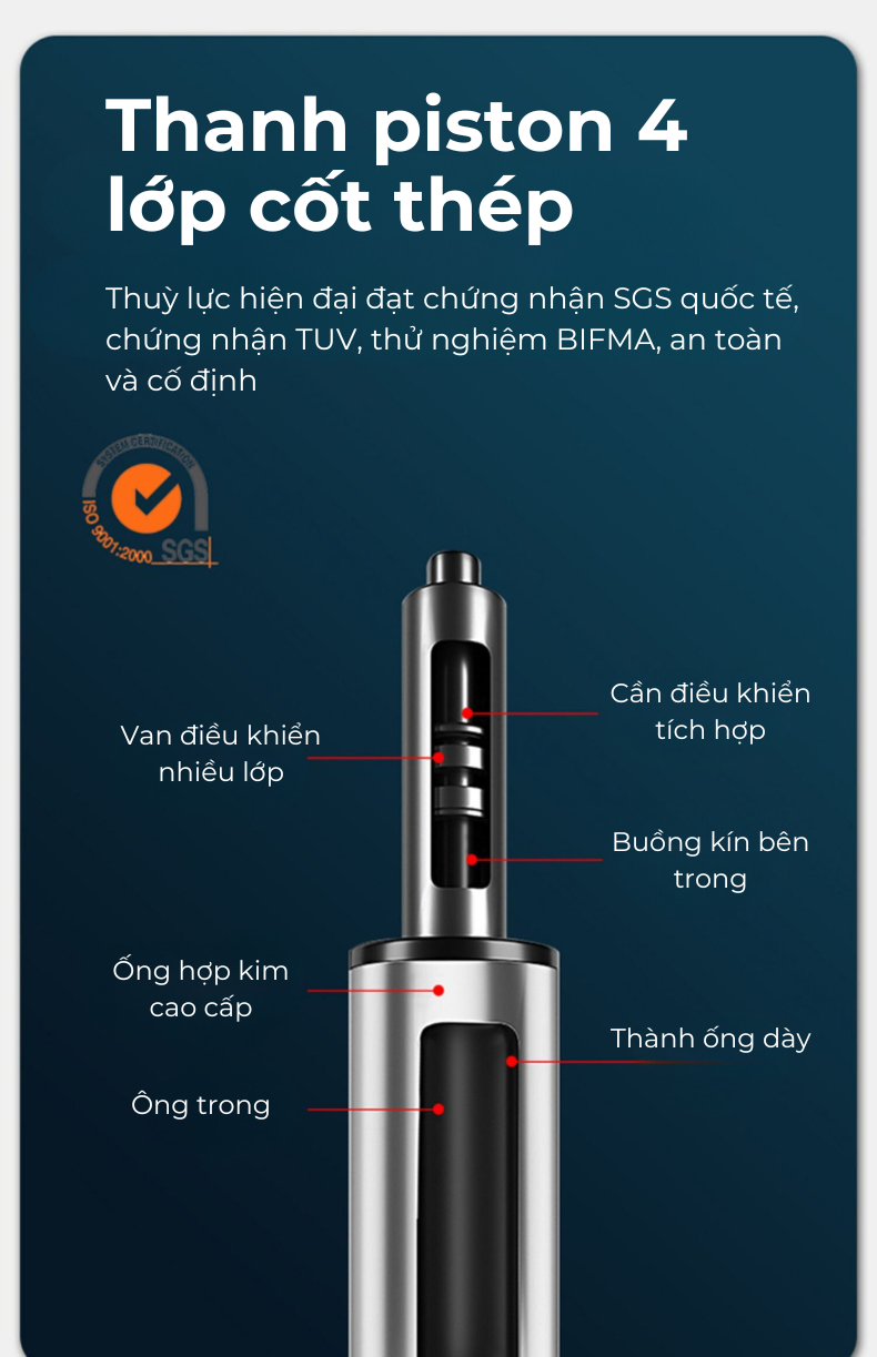 Ghế công thái học lưng kim loại Fly V9-des