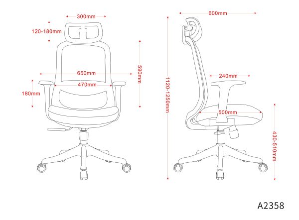 Ghế xoay lưới cao cấp AH2358-des